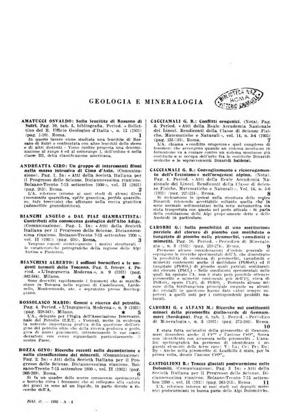 Bibliografia italiana. Gruppo A, Scienze matematiche, fisiche e biologiche, geografia