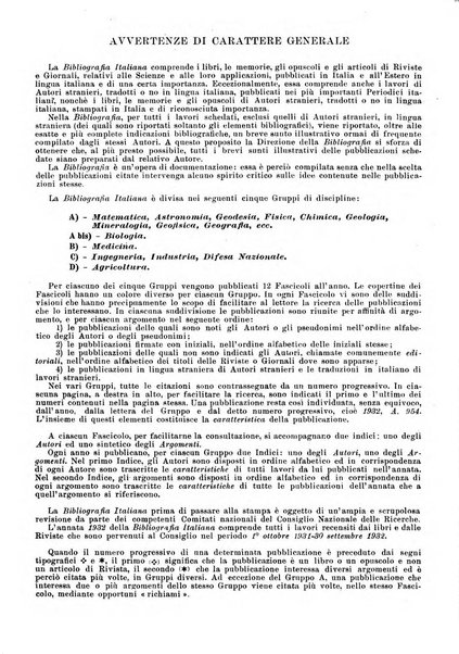 Bibliografia italiana. Gruppo A, Scienze matematiche, fisiche e biologiche, geografia