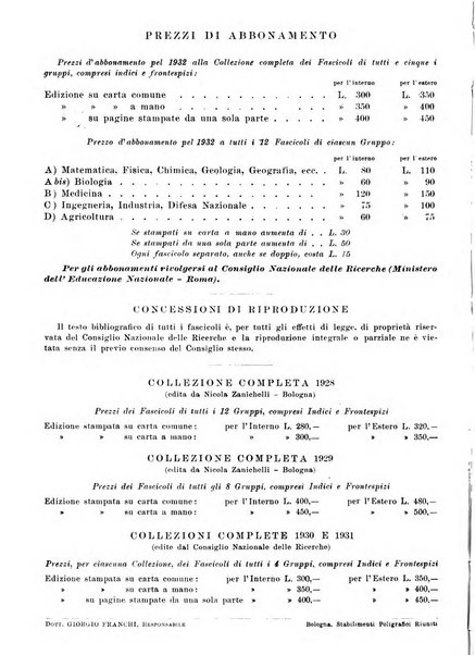 Bibliografia italiana. Gruppo A, Scienze matematiche, fisiche e biologiche, geografia