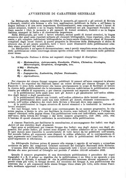 Bibliografia italiana. Gruppo A, Scienze matematiche, fisiche e biologiche, geografia