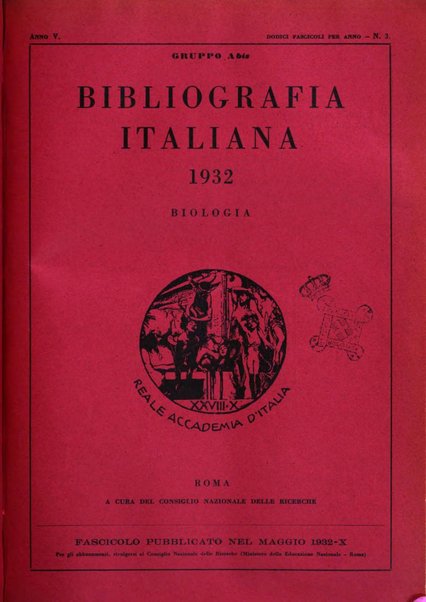 Bibliografia italiana. Gruppo A, Scienze matematiche, fisiche e biologiche, geografia