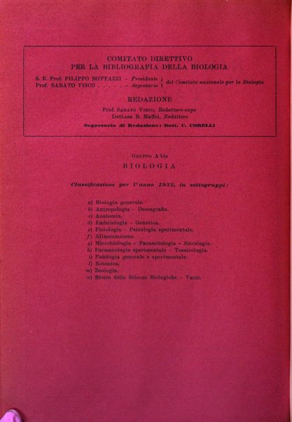 Bibliografia italiana. Gruppo A, Scienze matematiche, fisiche e biologiche, geografia