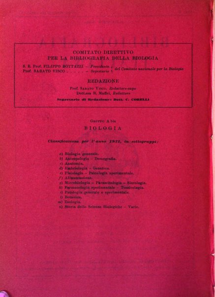 Bibliografia italiana. Gruppo A, Scienze matematiche, fisiche e biologiche, geografia