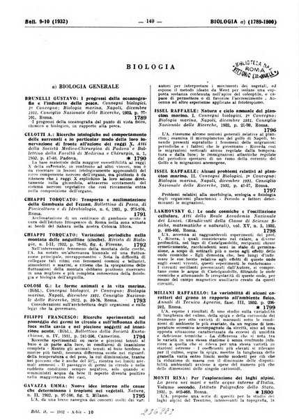 Bibliografia italiana. Gruppo A, Scienze matematiche, fisiche e biologiche, geografia