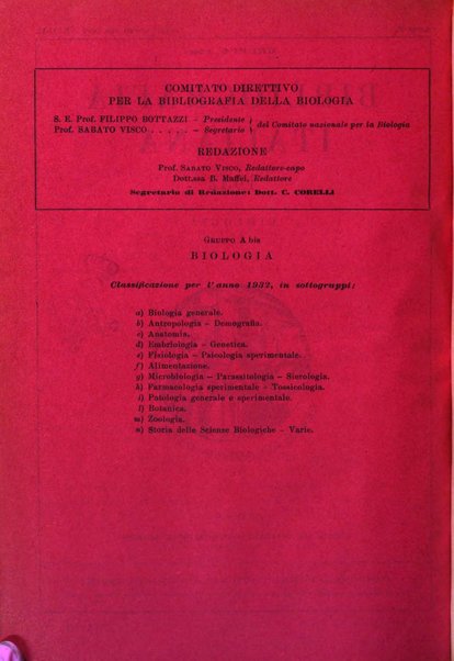 Bibliografia italiana. Gruppo A, Scienze matematiche, fisiche e biologiche, geografia