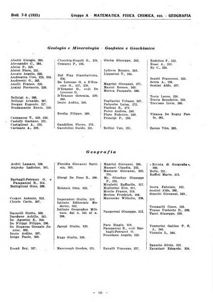 Bibliografia italiana. Gruppo A, Scienze matematiche, fisiche e biologiche, geografia