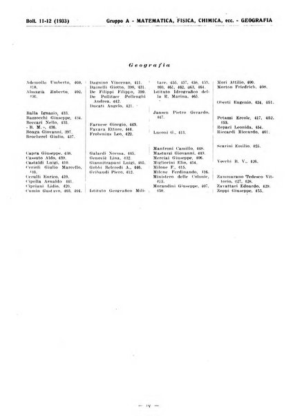 Bibliografia italiana. Gruppo A, Scienze matematiche, fisiche e biologiche, geografia