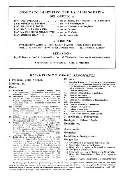 Bibliografia italiana. Gruppo A, Scienze matematiche, fisiche e biologiche, geografia