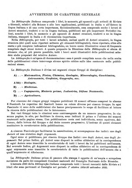 Bibliografia italiana. Gruppo A, Scienze matematiche, fisiche e biologiche, geografia