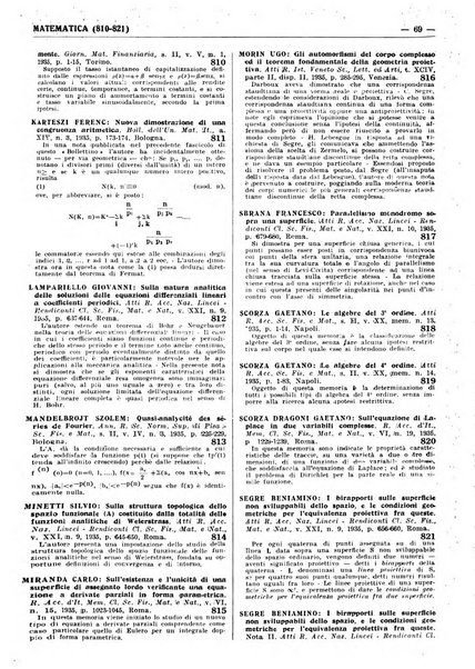 Bibliografia italiana. Gruppo A, Scienze matematiche, fisiche e biologiche, geografia