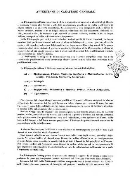 Bibliografia italiana. Gruppo A, Scienze matematiche, fisiche e biologiche, geografia