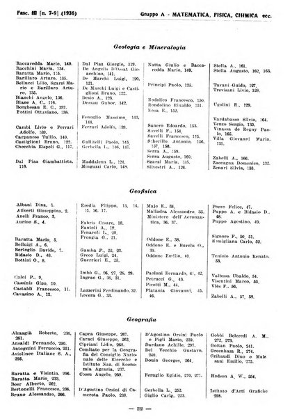 Bibliografia italiana. Gruppo A, Scienze matematiche, fisiche e biologiche, geografia