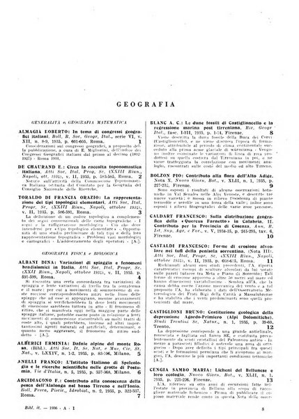 Bibliografia italiana. Gruppo A, Scienze matematiche, fisiche e biologiche, geografia