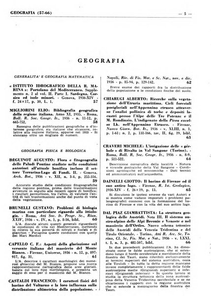 Bibliografia italiana. Gruppo A, Scienze matematiche, fisiche e biologiche, geografia