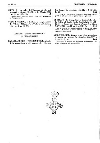 Bibliografia italiana. Gruppo A, Scienze matematiche, fisiche e biologiche, geografia