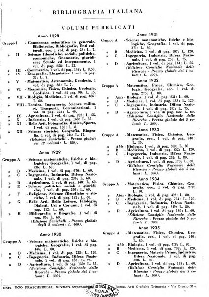 Bibliografia italiana. Gruppo A, Scienze matematiche, fisiche e biologiche, geografia