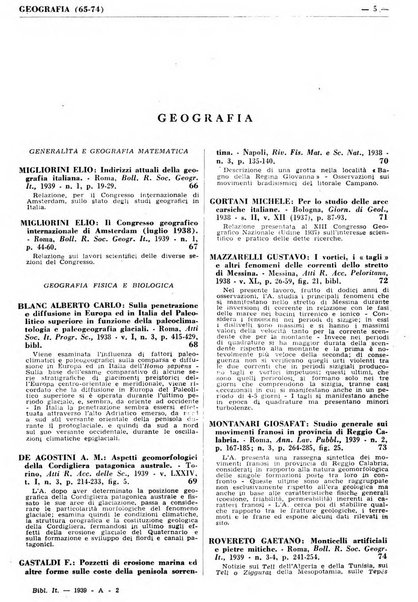 Bibliografia italiana. Gruppo A, Scienze matematiche, fisiche e biologiche, geografia