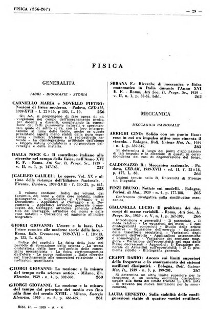 Bibliografia italiana. Gruppo A, Scienze matematiche, fisiche e biologiche, geografia