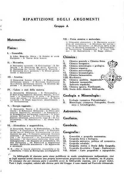 Bibliografia italiana. Gruppo A, Scienze matematiche, fisiche e biologiche, geografia