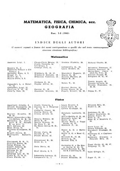 Bibliografia italiana. Gruppo A, Scienze matematiche, fisiche e biologiche, geografia