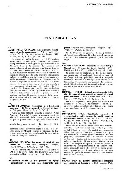 Bibliografia italiana. Gruppo A, Scienze matematiche, fisiche e biologiche, geografia