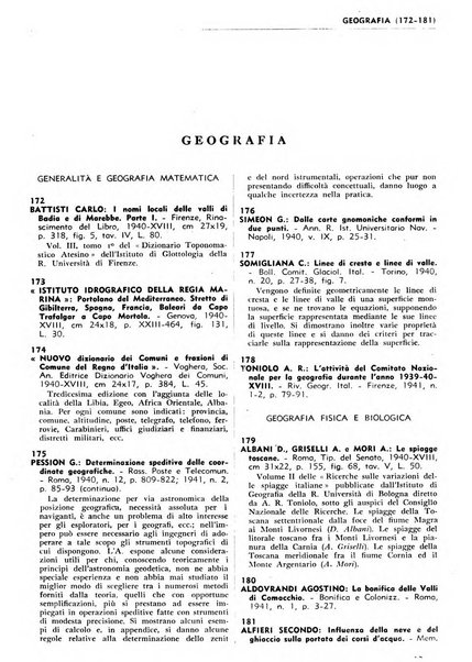 Bibliografia italiana. Gruppo A, Scienze matematiche, fisiche e biologiche, geografia