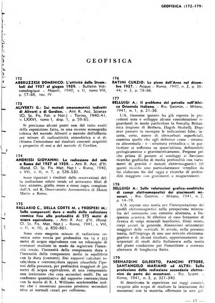 Bibliografia italiana. Gruppo A, Scienze matematiche, fisiche e biologiche, geografia