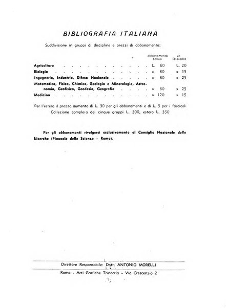 Bibliografia italiana. Gruppo A, Scienze matematiche, fisiche e biologiche, geografia