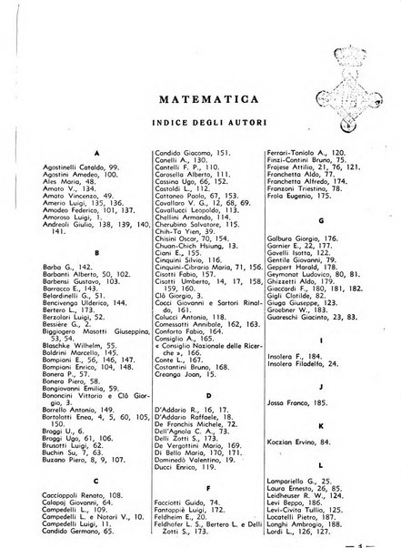 Bibliografia italiana. Gruppo A, Scienze matematiche, fisiche e biologiche, geografia