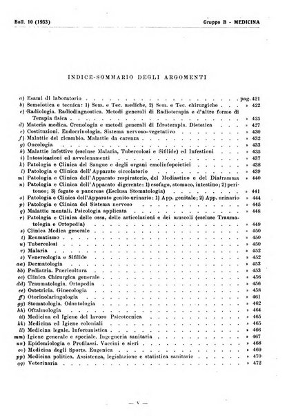 Bibliografia italiana. Gruppo B, Medicina