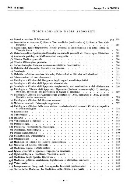 Bibliografia italiana. Gruppo B, Medicina