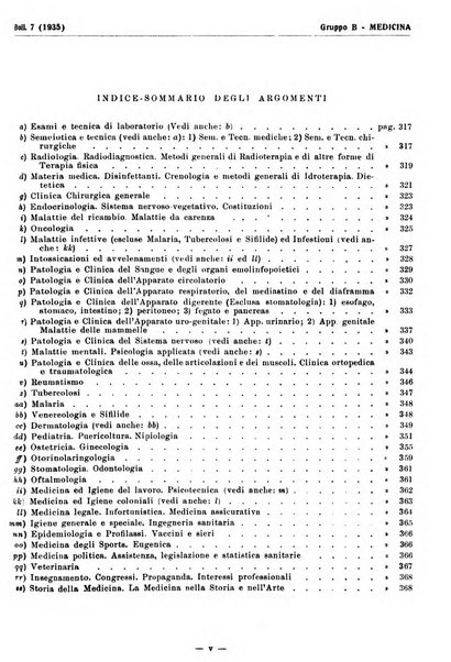 Bibliografia italiana. Gruppo B, Medicina