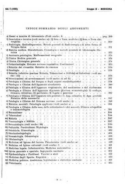 Bibliografia italiana. Gruppo B, Medicina