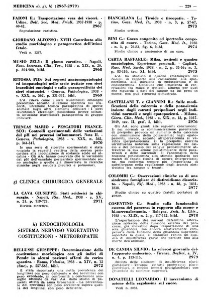 Bibliografia italiana. Gruppo B, Medicina