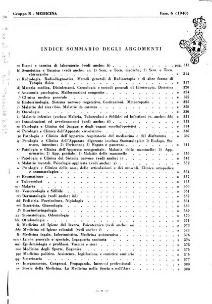 Bibliografia italiana. Gruppo B, Medicina