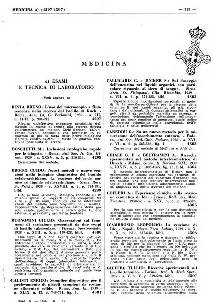 Bibliografia italiana. Gruppo B, Medicina