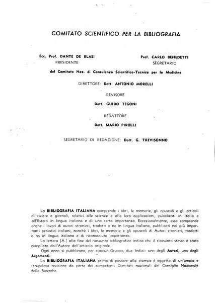 Bibliografia italiana. Gruppo B, Medicina