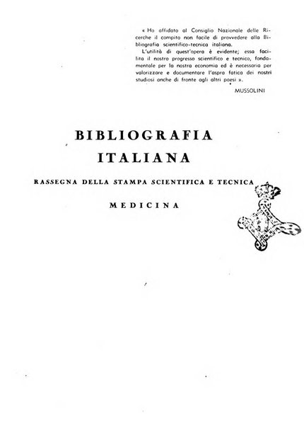 Bibliografia italiana. Gruppo B, Medicina