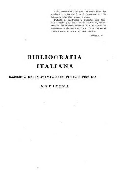 Bibliografia italiana. Gruppo B, Medicina