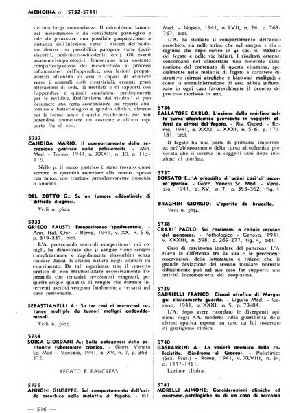 Bibliografia italiana. Gruppo B, Medicina