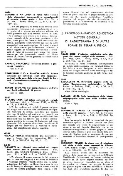 Bibliografia italiana. Gruppo B, Medicina