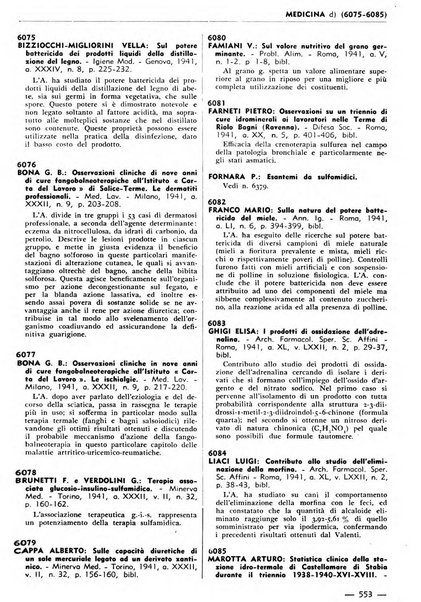 Bibliografia italiana. Gruppo B, Medicina