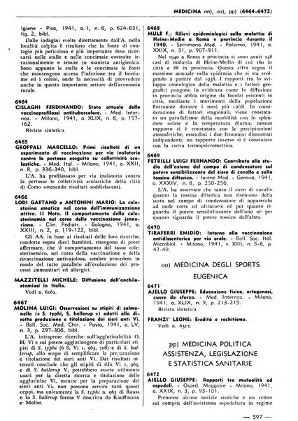 Bibliografia italiana. Gruppo B, Medicina