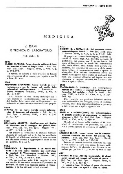 Bibliografia italiana. Gruppo B, Medicina