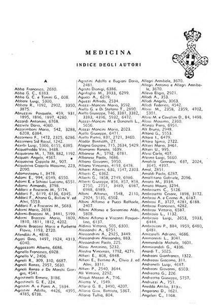 Bibliografia italiana. Gruppo B, Medicina