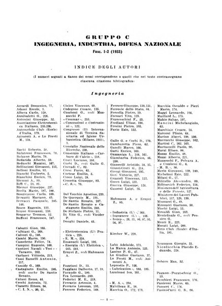 Bibliografia italiana. Gruppo C, Ingegneria, industria, difesa nazionale