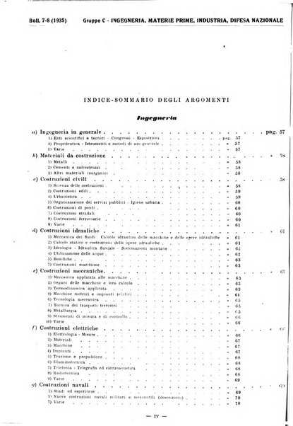 Bibliografia italiana. Gruppo C, Ingegneria, industria, difesa nazionale