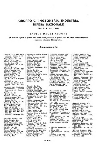 Bibliografia italiana. Gruppo C, Ingegneria, industria, difesa nazionale