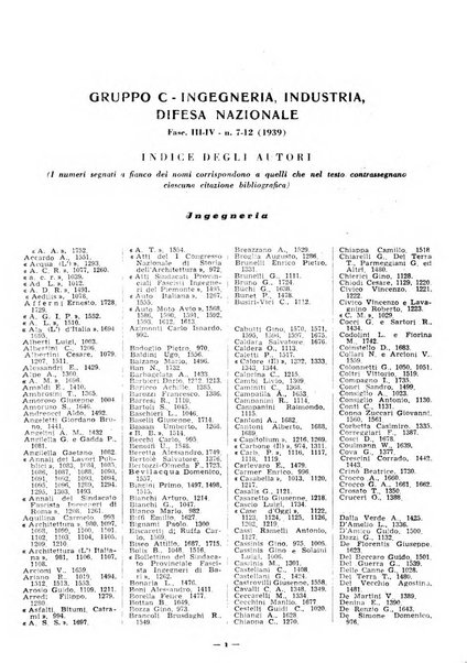 Bibliografia italiana. Gruppo C, Ingegneria, industria, difesa nazionale