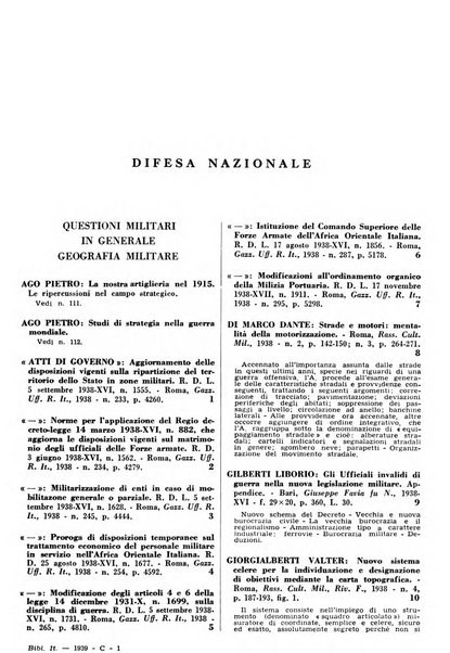 Bibliografia italiana. Gruppo C, Ingegneria, industria, difesa nazionale